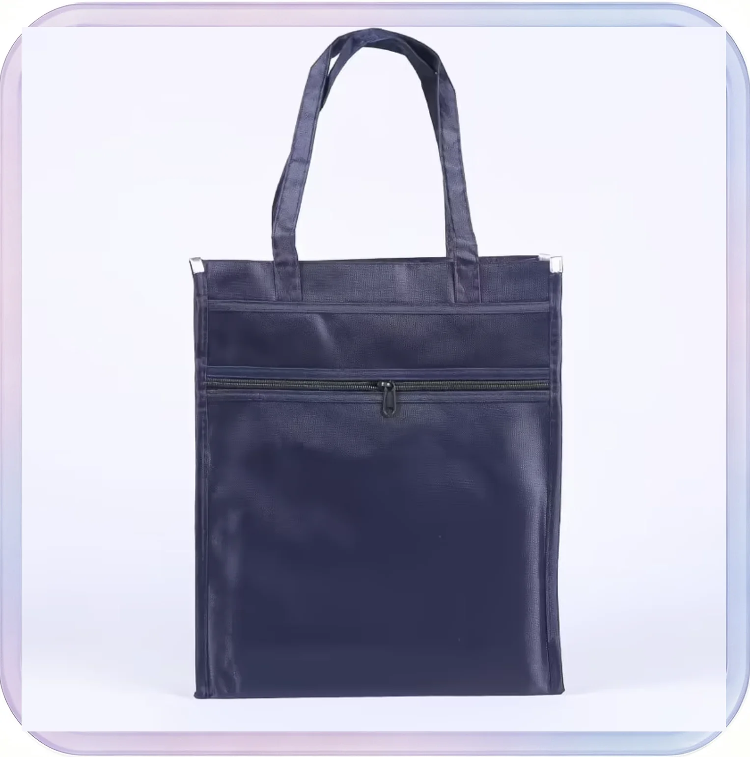 No_285_Navy blue large large capacity thermal bag office lunch bag outdoor picnic camping cooler bag ice bag