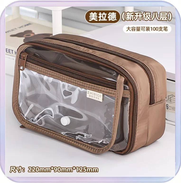 No_314_New Transparent Pencil Case Large Capacity Simple High Appearance Pencil Box Creative Multi-functional Middle School Student Pencil Case