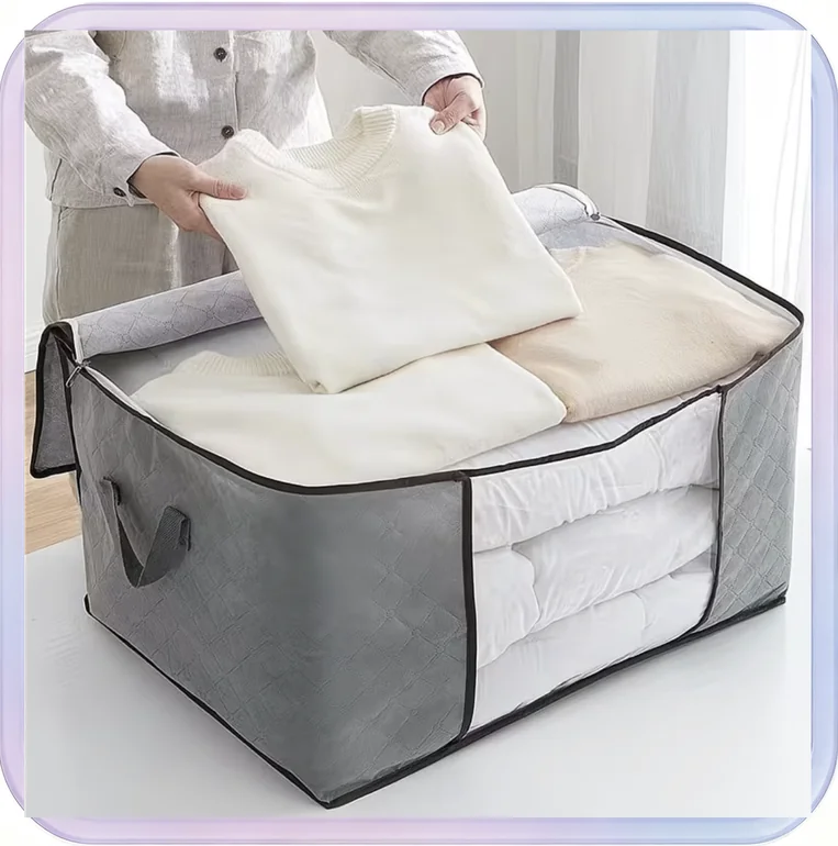No_374_Quilt Storage Bag (Gray, Medium)